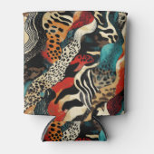 Stijlvolle Animal Print Fusion Design Blikjeskoeler (Voorkant)