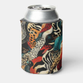 Stijlvolle Animal Print Fusion Design Blikjeskoeler (Blikje Achterkant)