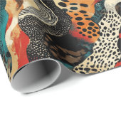 Stijlvolle Animal Print Fusion Design Cadeaupapier (Rol Hoek)