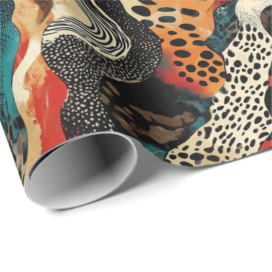 Stijlvolle Animal Print Fusion Design Cadeaupapier (Rol Hoek)