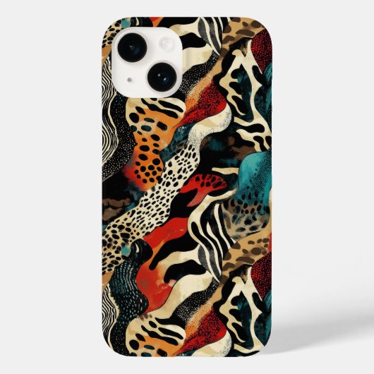Stijlvolle Animal Print Fusion Design Case-Mate iPhone Case (Achterkant)