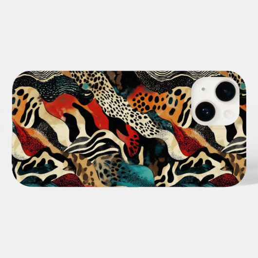 Stijlvolle Animal Print Fusion Design Case-Mate iPhone Case (Achterkant (horizontaal))