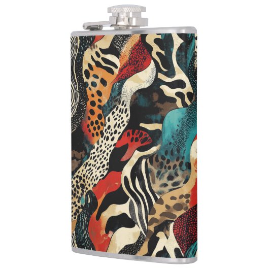 Stijlvolle Animal Print Fusion Design Heupfles (Links)