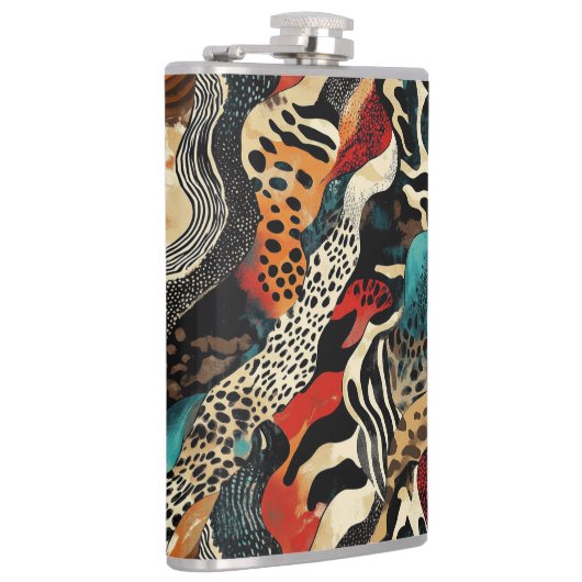 Stijlvolle Animal Print Fusion Design Heupfles (Rechts)