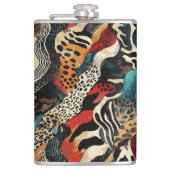 Stijlvolle Animal Print Fusion Design Heupfles (Voorkant)