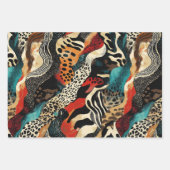 Stijlvolle Animal Print Fusion Design Inpakpapier Vel (Voorkant 3)