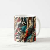 Stijlvolle Animal Print Fusion Design Koffiemok (Voorkant rechts)