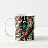 Stijlvolle Animal Print Fusion Design Koffiemok (Links)