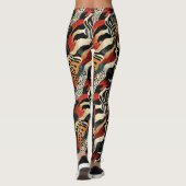 Stijlvolle Animal Print Fusion Design Leggings (Achterkant)