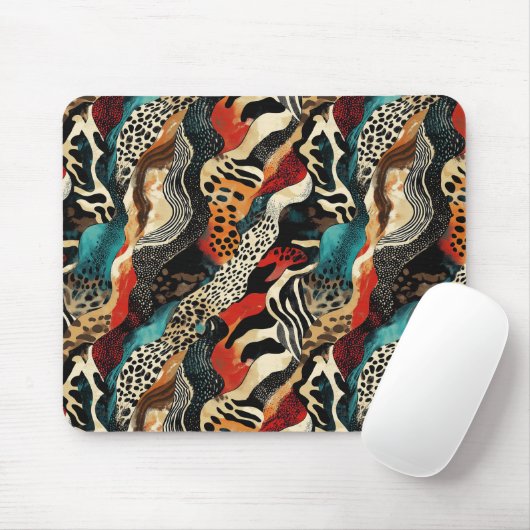 Stijlvolle Animal Print Fusion Design Muismat (Met muis)