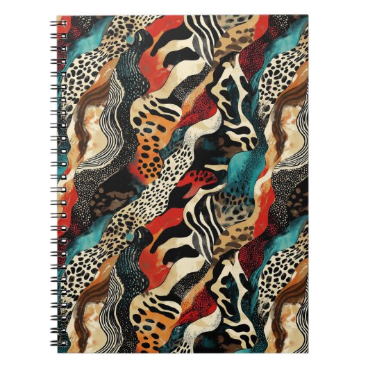 Stijlvolle Animal Print Fusion Design Notitieboek (Voorkant)