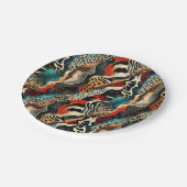 Stijlvolle Animal Print Fusion Design Papieren Bordje (Gekanteld)
