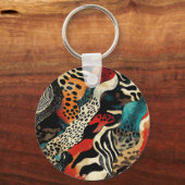 Stijlvolle Animal Print Fusion Design Sleutelhanger (Voorkant)