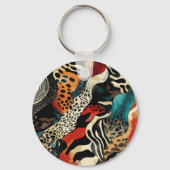 Stijlvolle Animal Print Fusion Design Sleutelhanger (Achterkant)