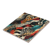 Stijlvolle Animal Print Fusion Design Tegeltje (Zijkant)