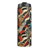Stijlvolle Animal Print Fusion Design Thermosbeker (Voorkant)