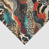 Stijlvolle Animal Print Fusion Design Tissuepapier (Detail)