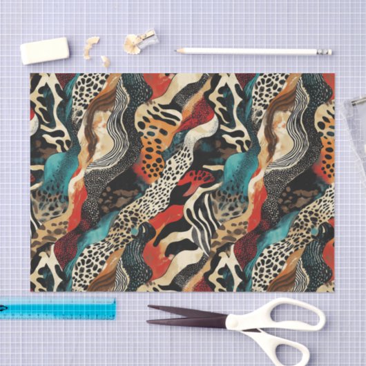 Stijlvolle Animal Print Fusion Design Tissuepapier (Craft)