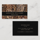 Stijlvolle Animal Print Make-up Artist Visitekaartje (Voorkant / Achterkant)