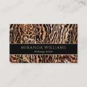 Stijlvolle Animal Print Make-up Artist Visitekaartje (Voorkant)