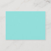 Stijlvolle Aqua Blue en Taupe Wedding Enclosure Ka Informatiekaartje (Achterkant)