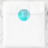 Stijlvolle aqua blue mint glitter druppelt haar &  ronde sticker (Tas)