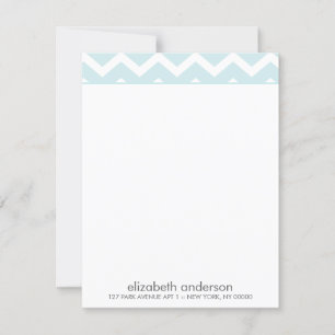 Stijlvolle Aqua Zig Zag Chevron Patroonkaarten Kaart