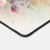 Stijlvolle Aquarel Bloemen Aangepaste Naam Monogra Bureaumat (Hoek)