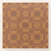 Stijlvolle Arabische versiering Glazen Onderzetter (Voorkant)