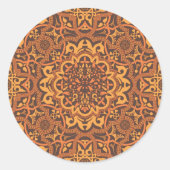 Stijlvolle arabische versiering ronde sticker (Voorkant)