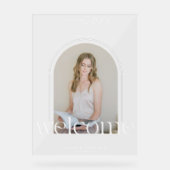 Stijlvolle Arch Foto Welkom Afstudeerfeest Acryl Bord (Voorkant)