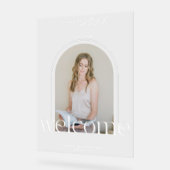 Stijlvolle Arch Foto Welkom Afstudeerfeest Acryl Bord (Hoek)