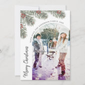 Stijlvolle Arch Vrolijke Kerstfoto Feestdagenkaart (Voorkant)