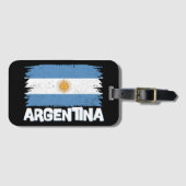 Stijlvolle Argentijnse vlag belettering Bagagelabel (Voorkant (horizontaal))