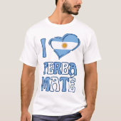 Stijlvolle Argentijnse vlag I LOVE YERBA MATE T-shirt (Voorkant)