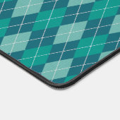Stijlvolle Argyle Pattern - Blauwgroen & Aqua - Aa Bureaumat (Hoek)
