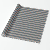 Stijlvolle Arona Blauw En Mocha  Cadeaupapier (Uitgerold)
