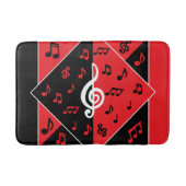Stijlvolle Art Deco Music thema Rood Zwart Wit Badmat (Voorkant)