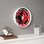 Stijlvolle art Deco-Muzieknoten rood zwart wit<br><div class="desc">Een stijlvol muzikaal ontwerp in een kunstdecostijl met een grote drievoudige plaat in wit met muzikale noten in rood en zwart op een afwisselende zwarte en rode achtergrond. Wij verwelkomen aangepaste aanvragen voor andere kleurencombinaties, gebruiken het contact met ons via onze GiftsBonanza-winkel met uw aanvraag voordat u deze koopt. Wij...</div>