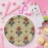 Stijlvolle Art Nouveau Tulip Foliage BBQ Tuinfeest Papieren Bordje (Feest)