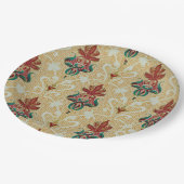 Stijlvolle Art Nouveau Tulip Foliage BBQ Tuinfeest Papieren Bordje (Gekanteld)