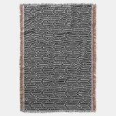 Stijlvolle ArtDeco Chevron Zigzag Deken (Voorkant Verticaal)