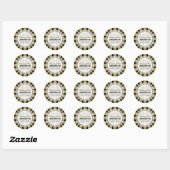 Stijlvolle ArtDeco Goud Zwarte Labels Stickers Mad (Vel)