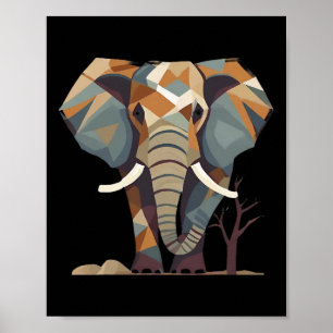 Stijlvolle artistieke redding olifanten van olifan poster