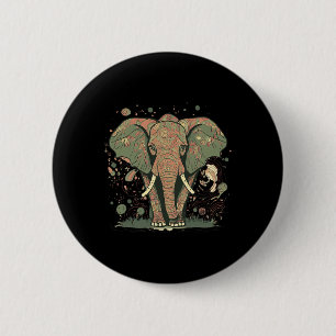 Stijlvolle artistieke redding olifanten van olifan ronde button 5,7 cm