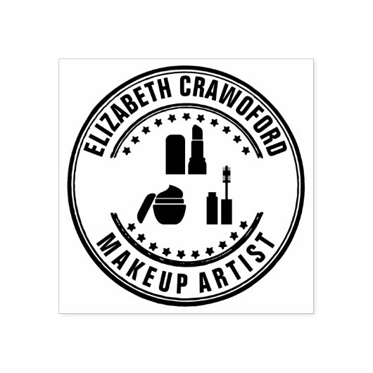 Stijlvolle artistieke schoonheidssalon maken met J Rubberstempel (Afrduk)