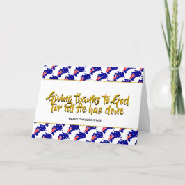 Stijlvolle AUSTRALIË THANKSGIVING Bedankt Feestdagen Kaart