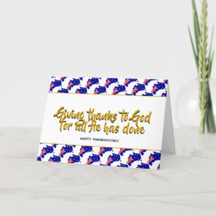 Stijlvolle AUSTRALIË THANKSGIVING Bedankt Feestdagen Kaart