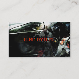 Stijlvolle auto met lamp visitekaartje