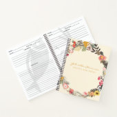 Stijlvolle Autumn Floral Wreath met naam Recipe Notitieboek (Binnen)